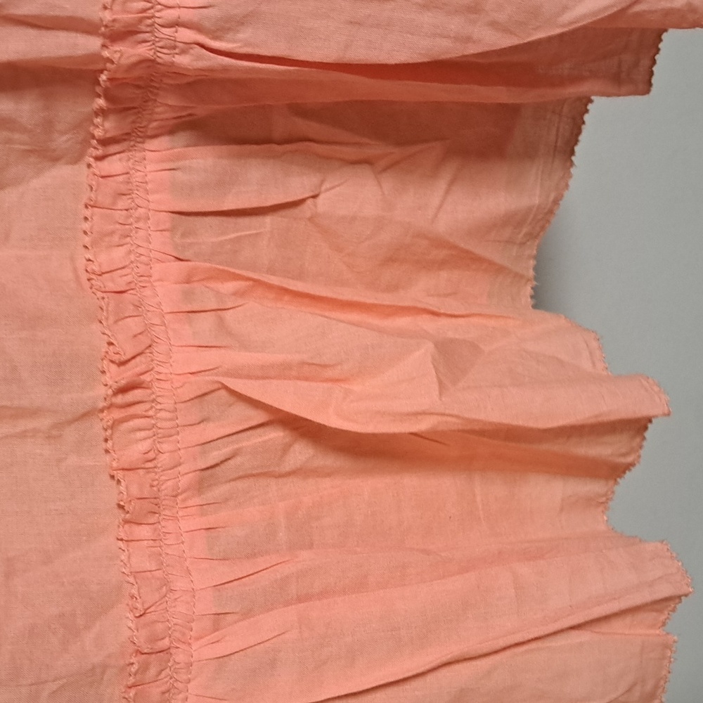 Black Tape Cotton Smocked Babydoll Dress in Coral Cloud SM - Picture 8 of 11